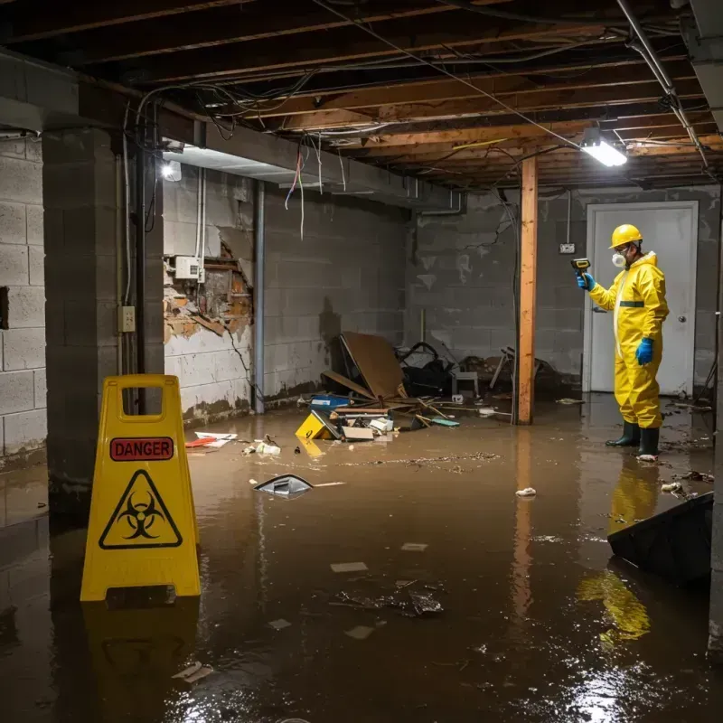 Flooded Basement Electrical Hazard in Madbury, NH Property